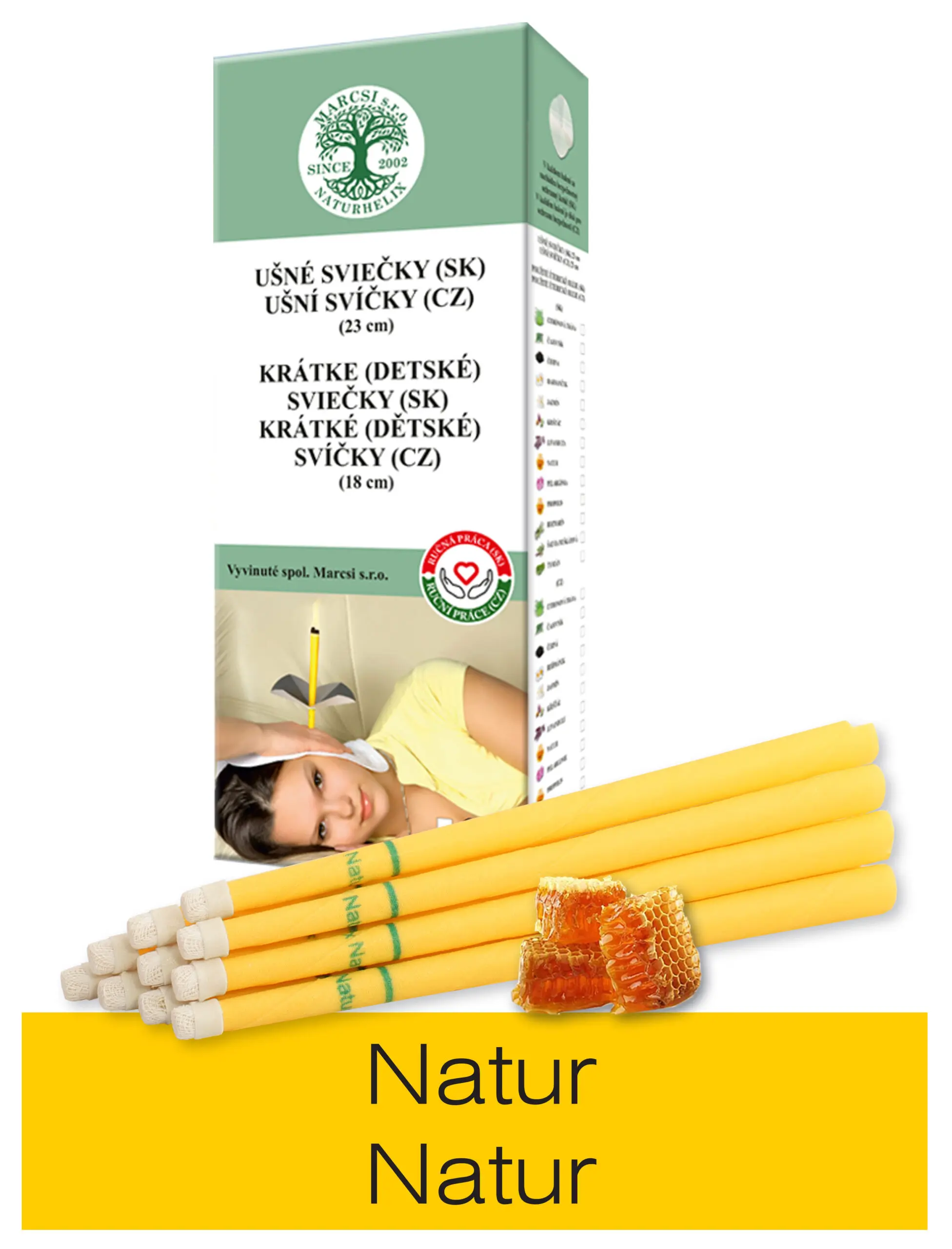 NaturheliX® Ušní svíčky NATUR (set 6)