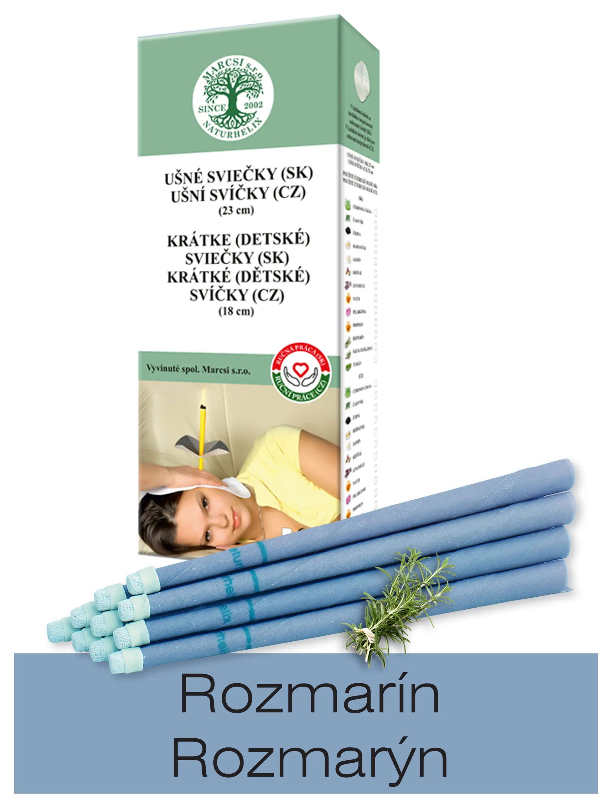 NaturheliX® Ušní svíčky ROZMARÝN (set 6)