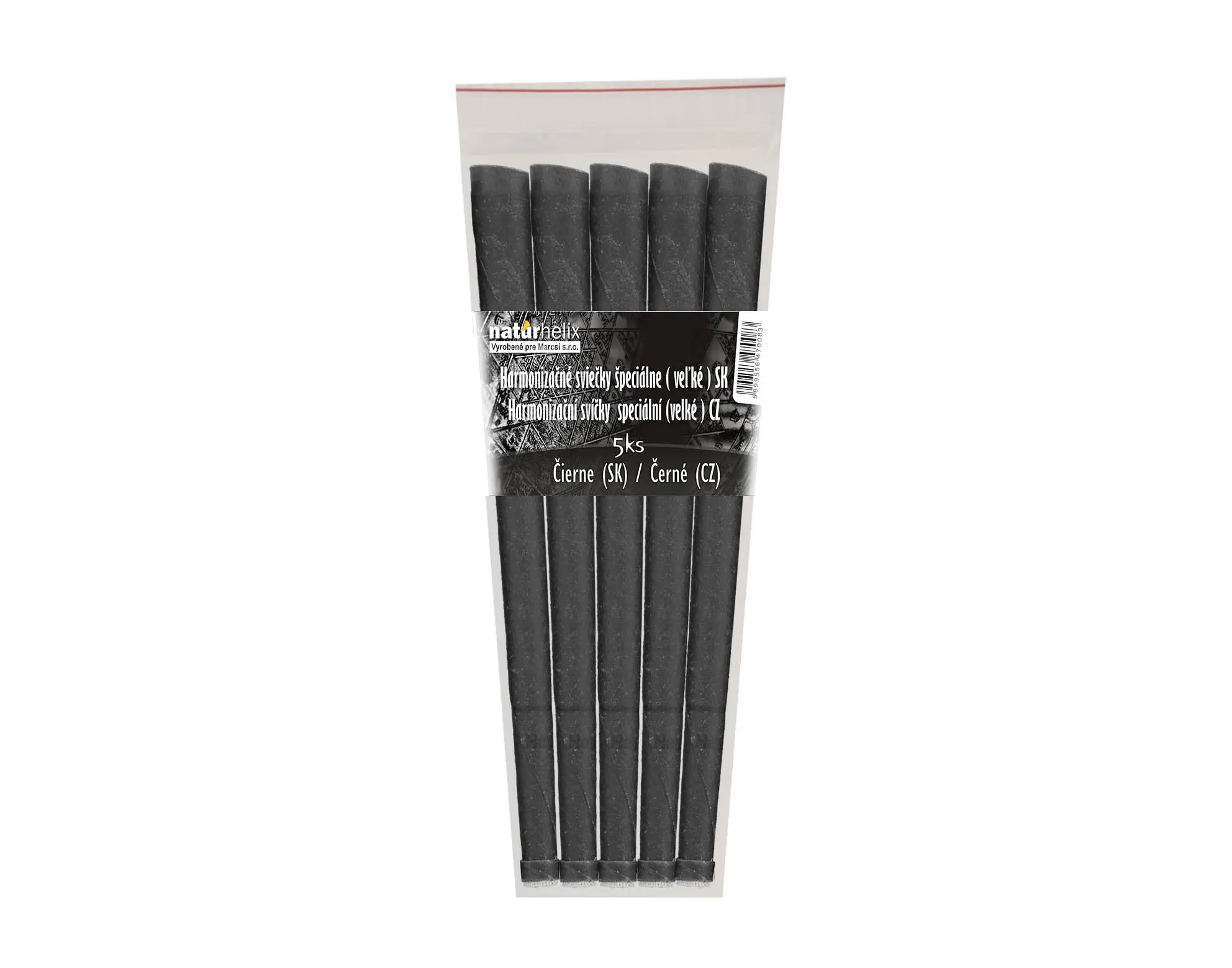 NaturheliX® Čakrové svíčky Černé (set 6)
