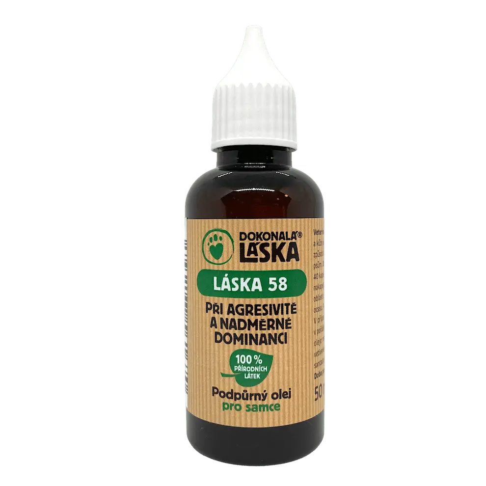 Dokonalá Láska LÁSKA 58 Při agresivitě a nadměrné dominanci pro samce - podpůrný olej 50 ml