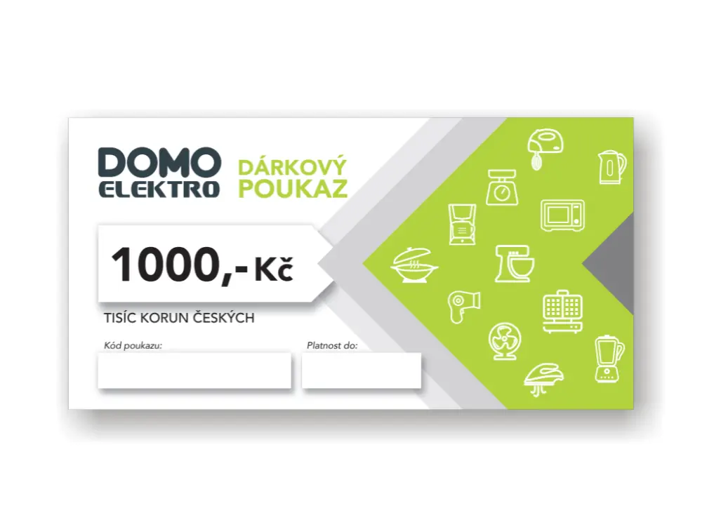 Dárkový poukaz DOMO - ELEKTRO v hodnotě 1000 Kč - DOMO DP1000KC