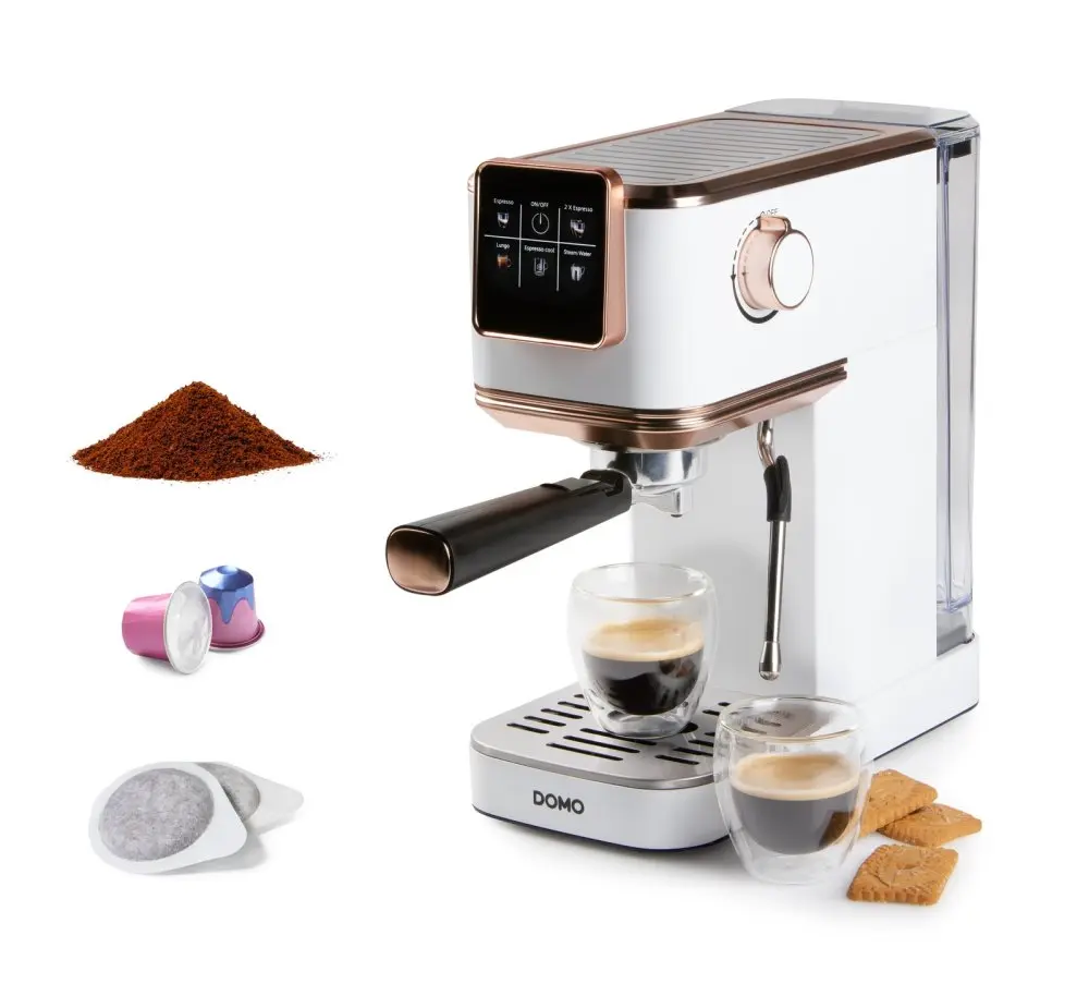 Espresso kávovar 3v1 - pákový, na pody i na kapsle - DOMO DO746K