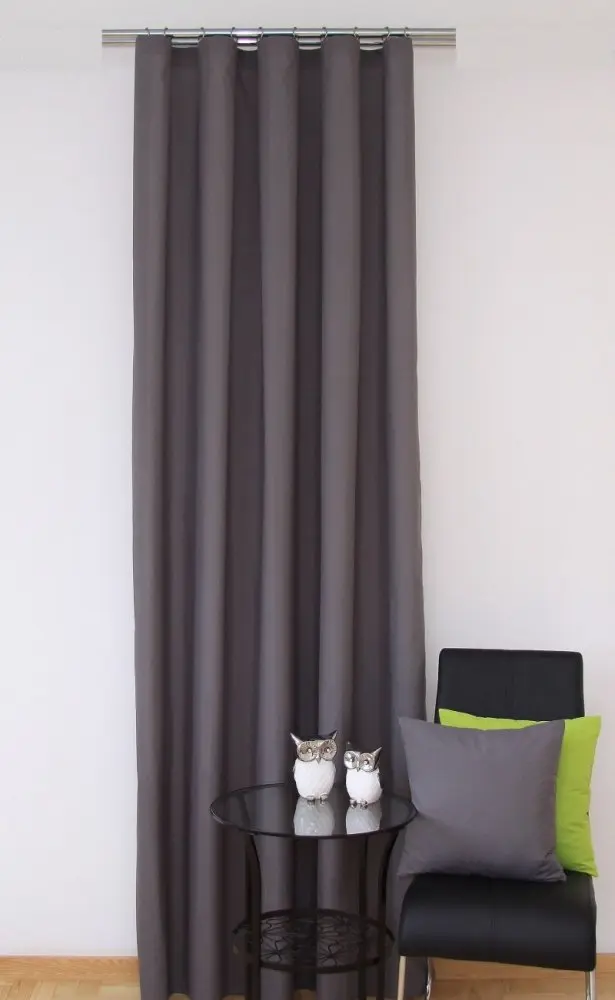 Dekorační jednobarevné závěsy v fialové barvě Délka: 270 cm