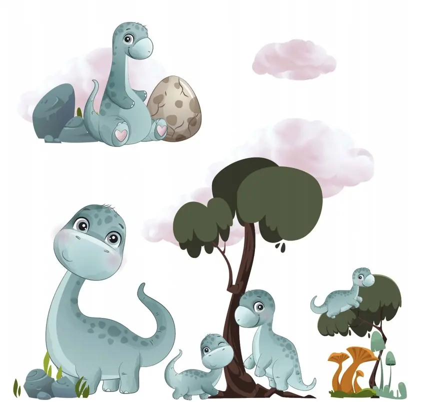 Nálepka na zeď roztomilý dino