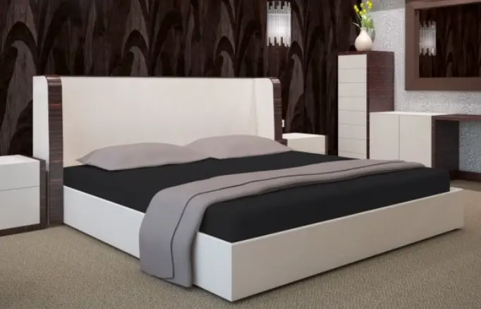 Černé prostěradlo na postel s gumičkou Šířka: 200 cm | Délka: 220 cm