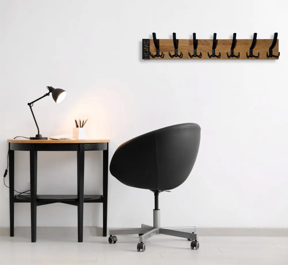 Minimalistický nástěnný věšák MODERN OAK 80 cm