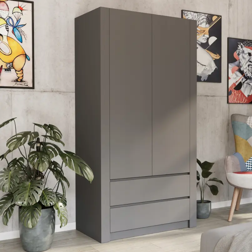 Moderní dvoudveřová šatní skříň MODERN B20 180 x 90 x 55 cm - různé barevné varianty