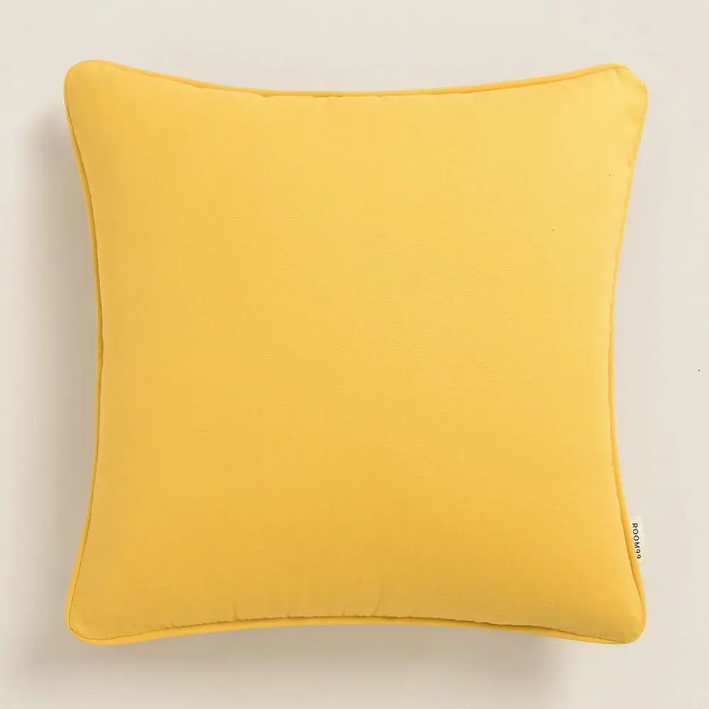 Elegantní povlak na polštář v hořčicově žluté barvě 40 x 40 cm