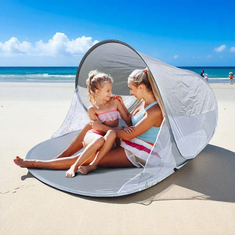 Plážový stan POP-UP se zástěrou a ochranou UV50+ 200 x 120 x 90 cm