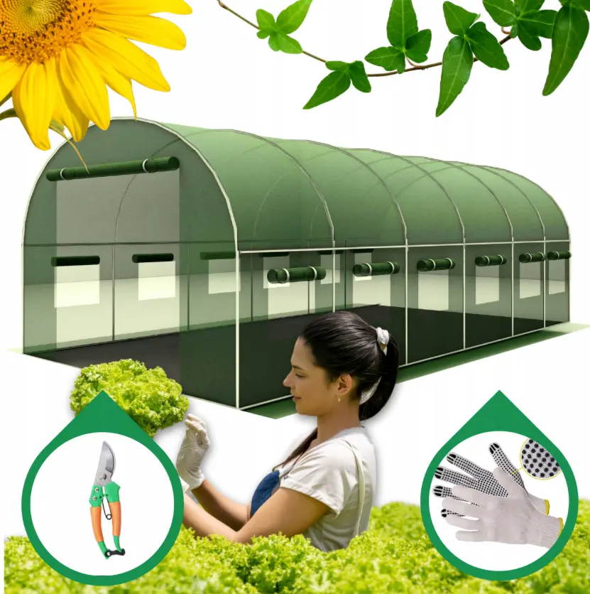 Velký zesílený zahradní fóliovník PREMIUM 3 × 6 m + DÁREK