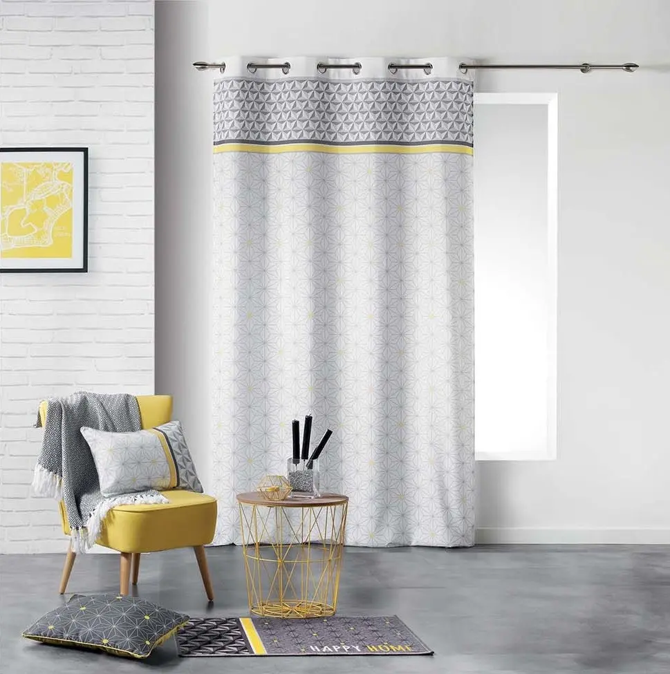 Vzorované skandinávské závěsy na okna 140 x 280 cm