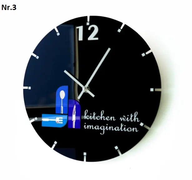 Kuchyňské nástěnné hodiny s tichým chodem