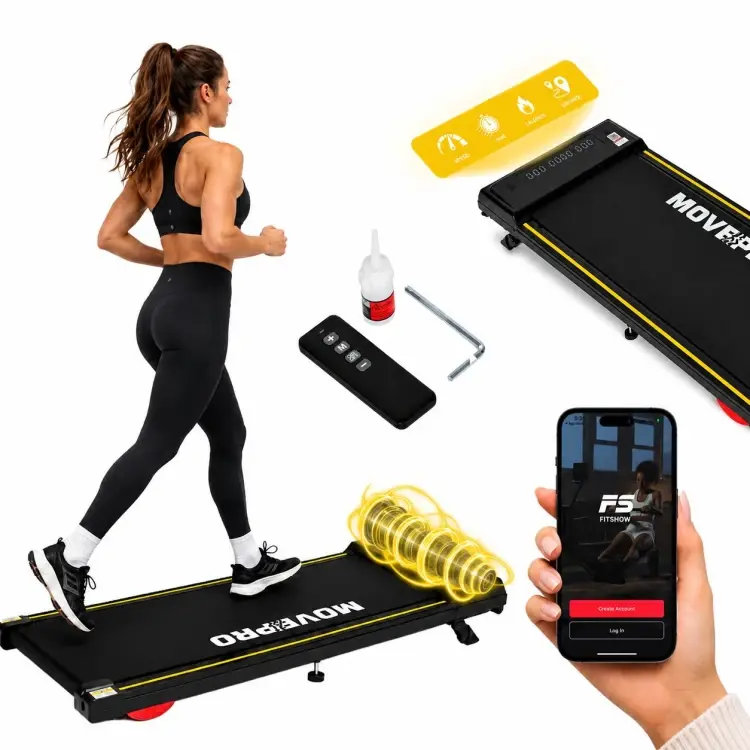 MOVEPRO Walking Pad – běžecký pás pro chůzi rychlostí 1–10 km/h, maximální hmotnost uživatele 120 kg