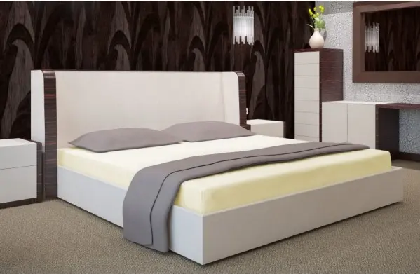 Krémové prostěradlo na postel s gumičkou Šířka: 90 cm | Délka: 200 cm