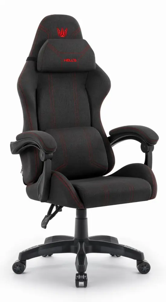 Ergonomická látková herní židle HC-1014 červená