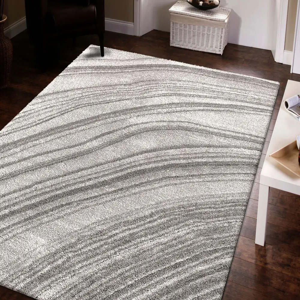 Koberec SERENITY v šedé barvě s abstraktním vzorem Šířka: 80 cm | Délka: 150 cm