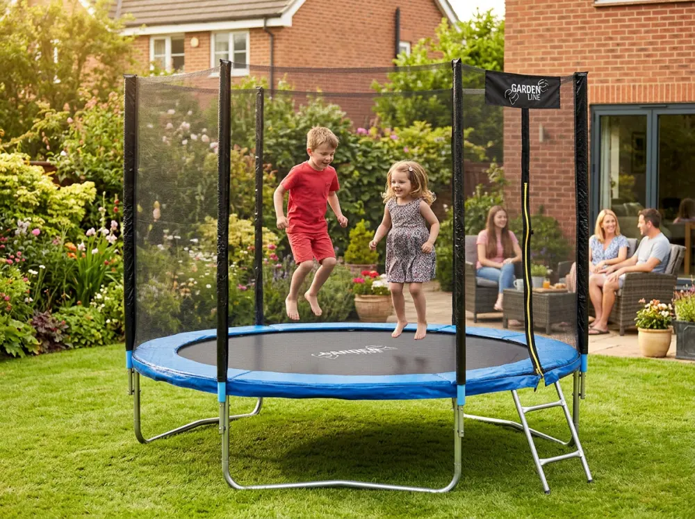 Zahradní trampolína 305 cm + ochranná síť + schůdky