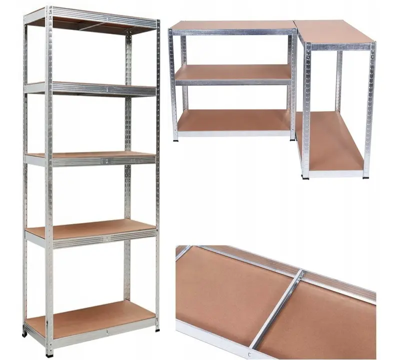 Stabilní kovový regál s 5 policemi 180 x 90 x 40 cm