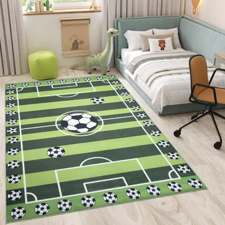 Dětský koberec FLANNEL - fotbalové hřiště Šířka: 200 cm | Délka: 300 cm