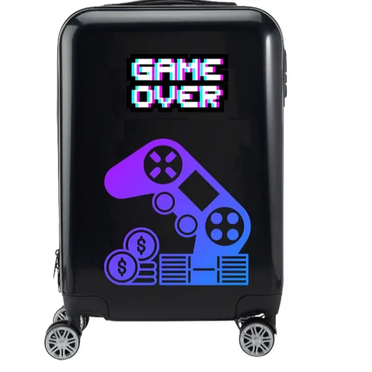 Dětský cestovní kufr Game Over na kolečkách s kódovým zámkem