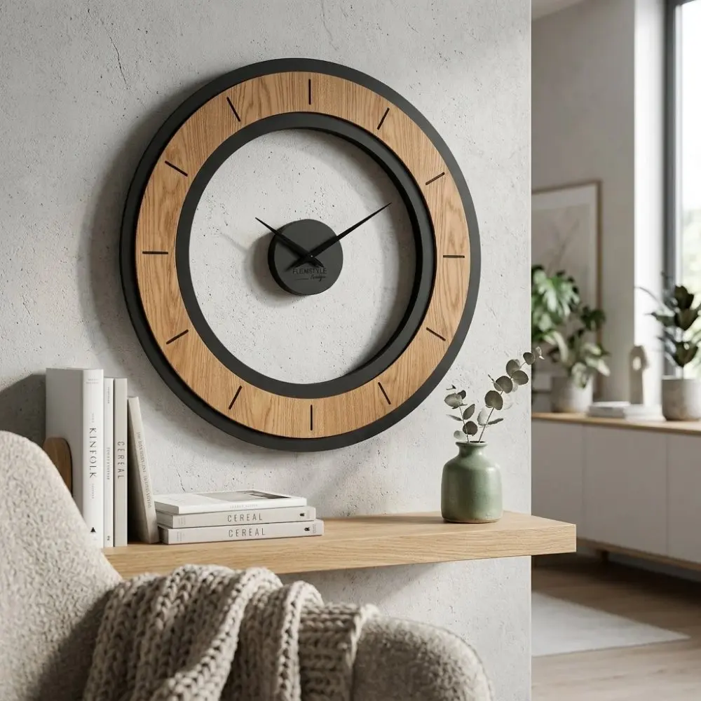 Nástěnné hodiny OSLO 75 cm – moderní design s tichým mechanismem