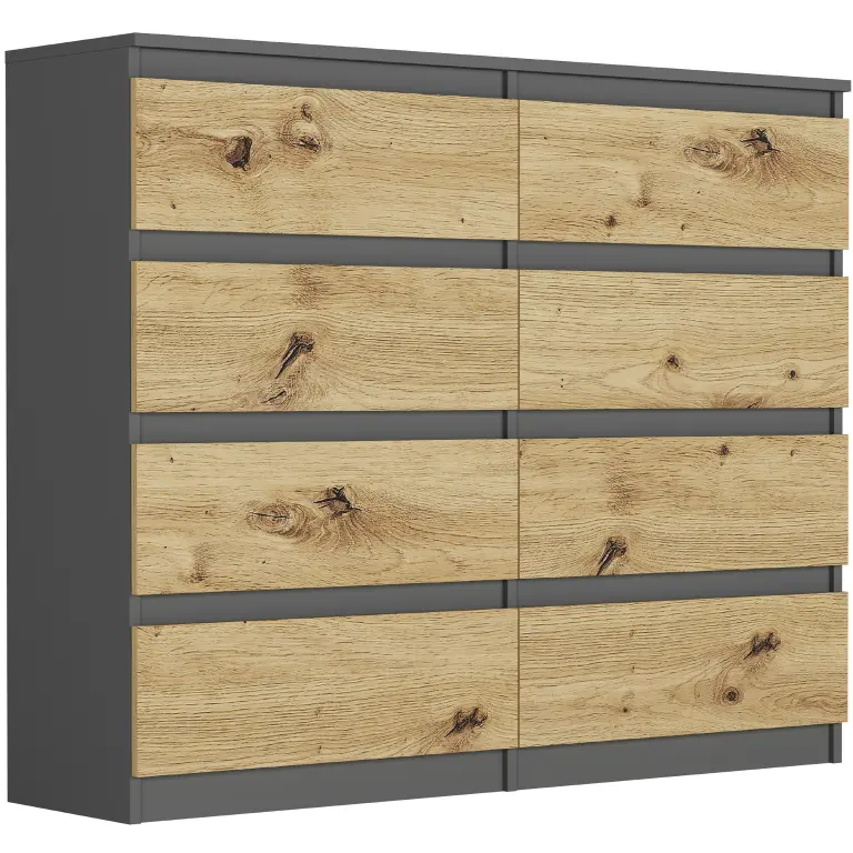Komoda s 8 zásuvkami R-120-S8 - různé barevné varianty