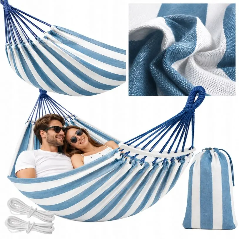 Houpací síť XXL pro 2 osoby 250 x 150 cm – nosnost 150 kg