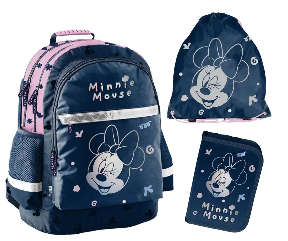 Školní batoh + taška na boty a penál MINNIE MOUSE