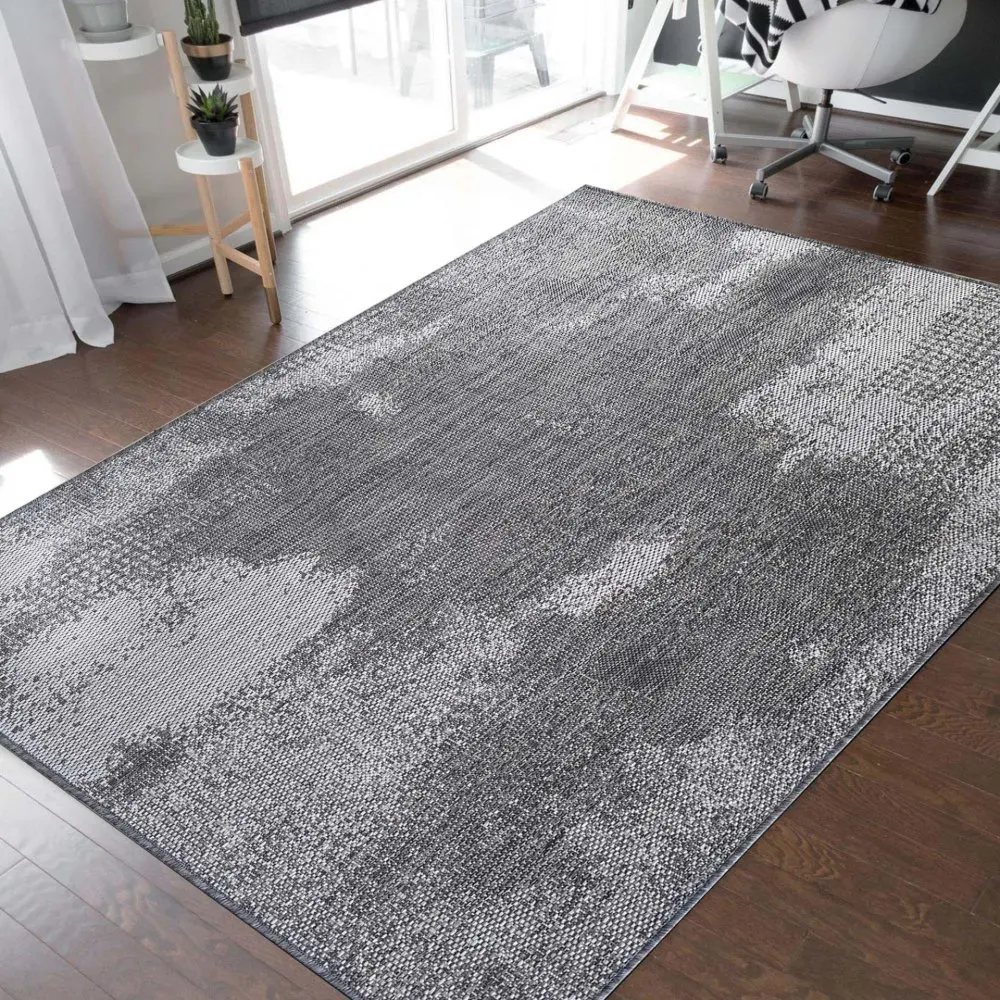 Stylový koberec s abstraktním vzorem v šedé barvě Šířka: 120 cm | Délka: 170 cm