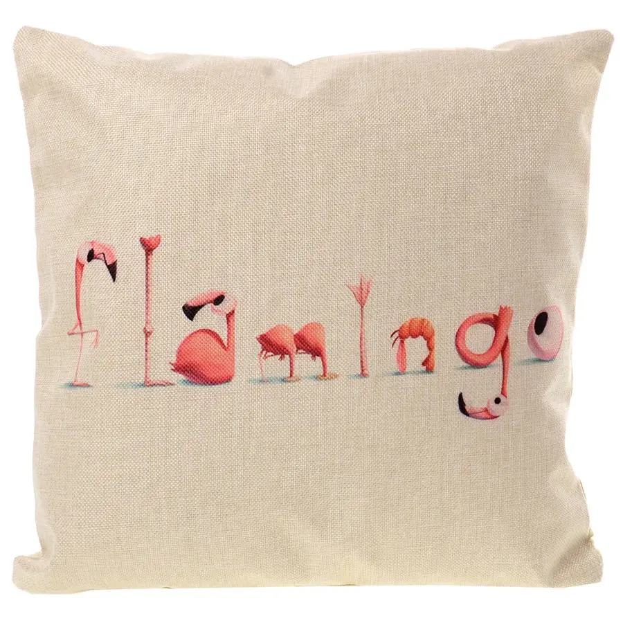 Lněný povlak na polštář Flamingo Šířka: 40 cm | Délka: 40 cm