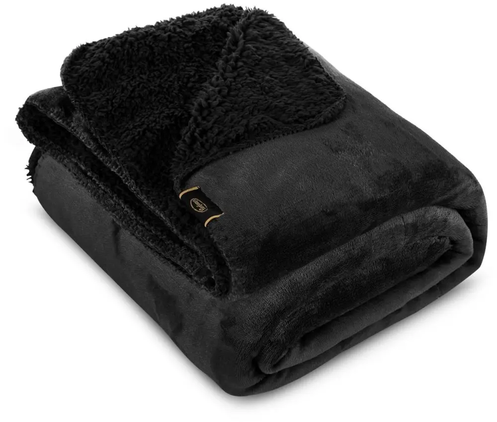 Příjemná teplá deka v černé barvě Šířka: