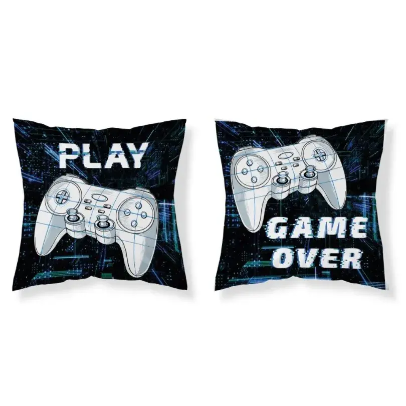 Dětský povlak na polštář GAME OVER - černý Šířka: 40 cm | Délka: 40 cm