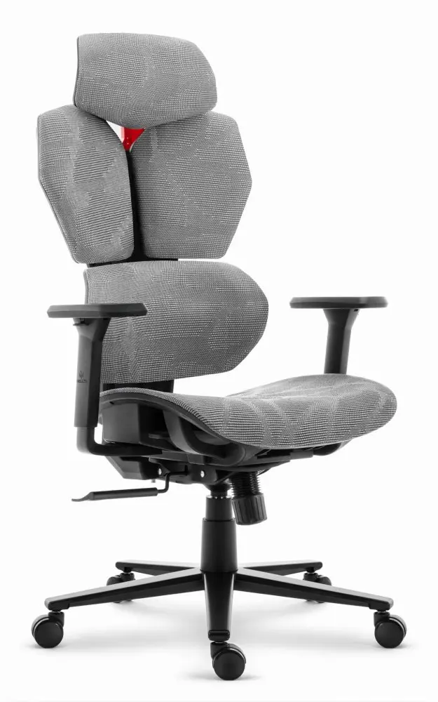 Ergonomická textilní otočná kancelářská židle - HC-1010 GREY