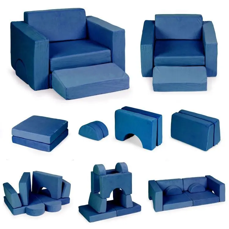 ECOTOYS Dětské modulární křeslo DIY růžové