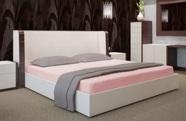 Bavlněná lososová plachta na postel Šířka: 180 cm | Délka: 200 cm