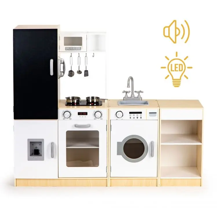 Velká dřevěná kuchyně Ecotoys Laia bílá