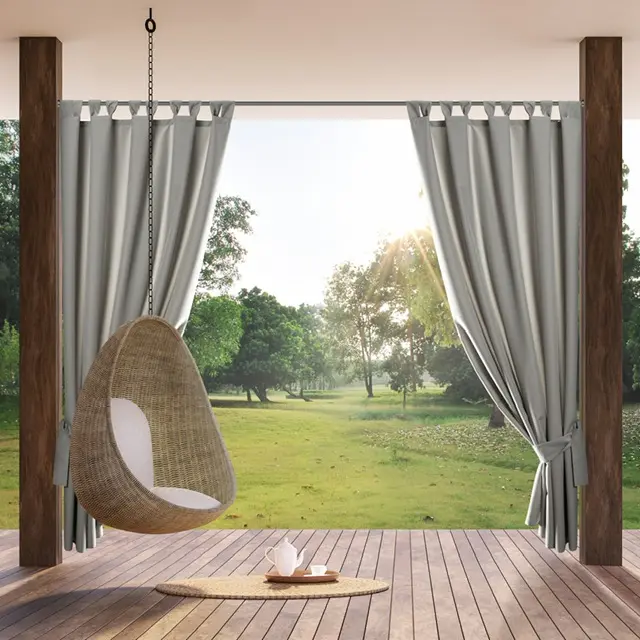 Šedý nepromokavý závěs pro altán 155x220 cm Šířka: 155 cm | Délka: 220 cm