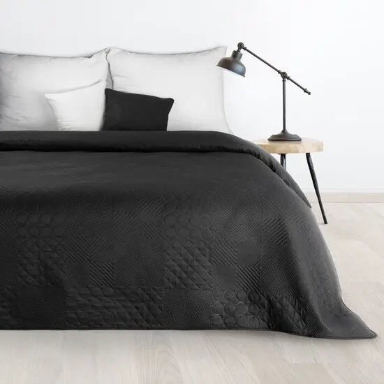 Designový přehoz na postel Boni černé barvy Šířka: 170 cm | Délka: 210 cm