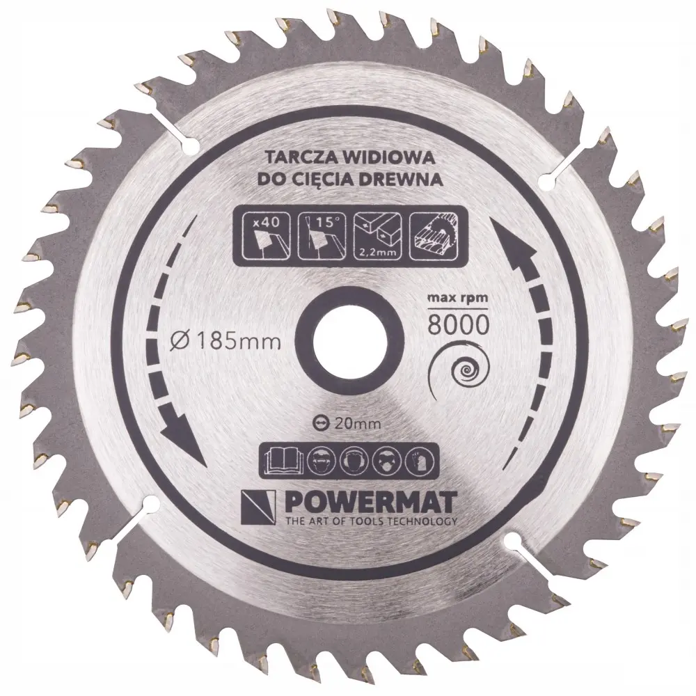 Vidiový pilový kotouč 185x20 40z TDD-185x20x40Z