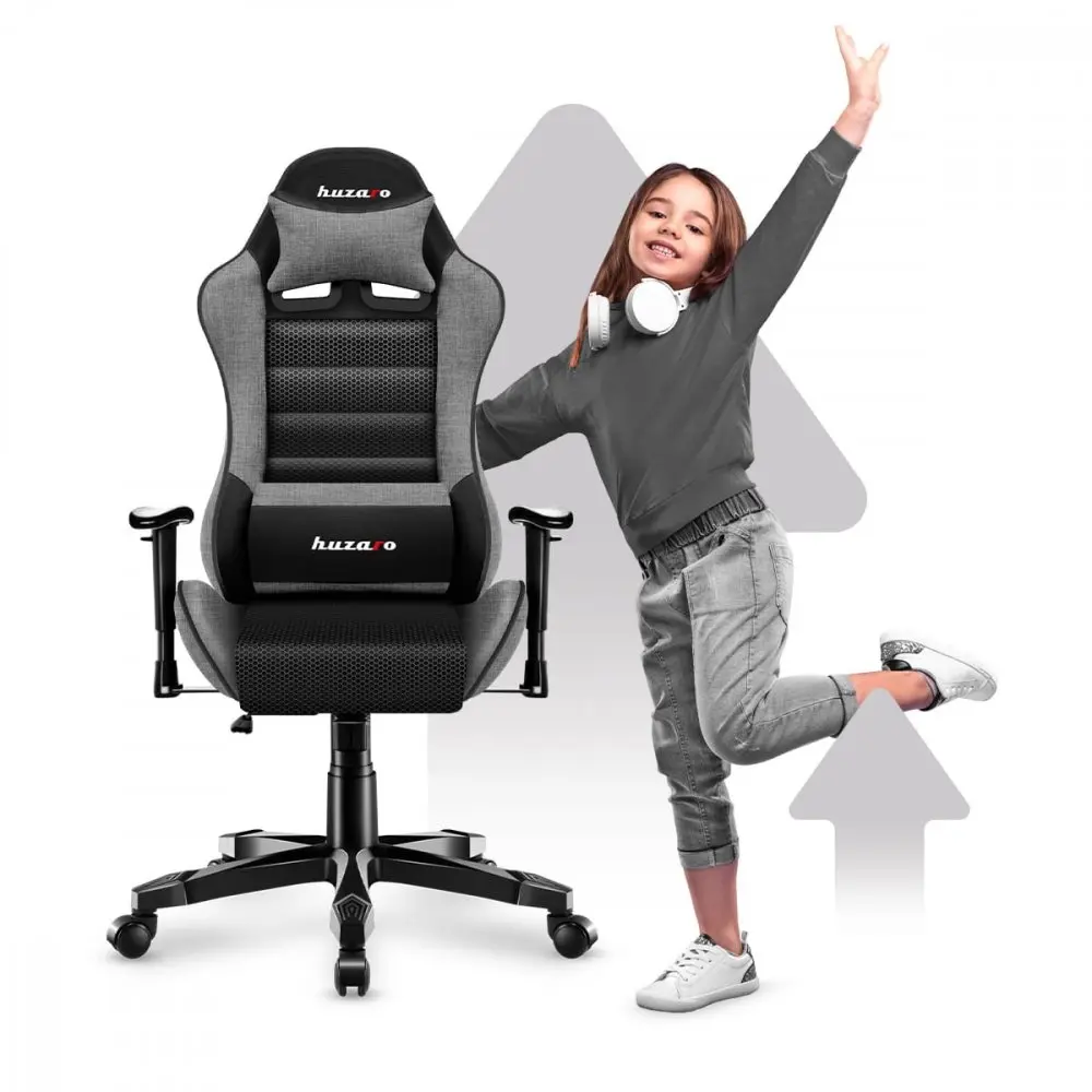 Praktické herní křeslo pro teenegery v černo šedé barvě