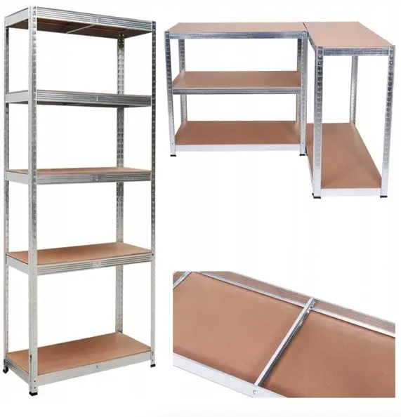 Stabilní kovový regál s 5 policemi 180 x 90 x 30 cm