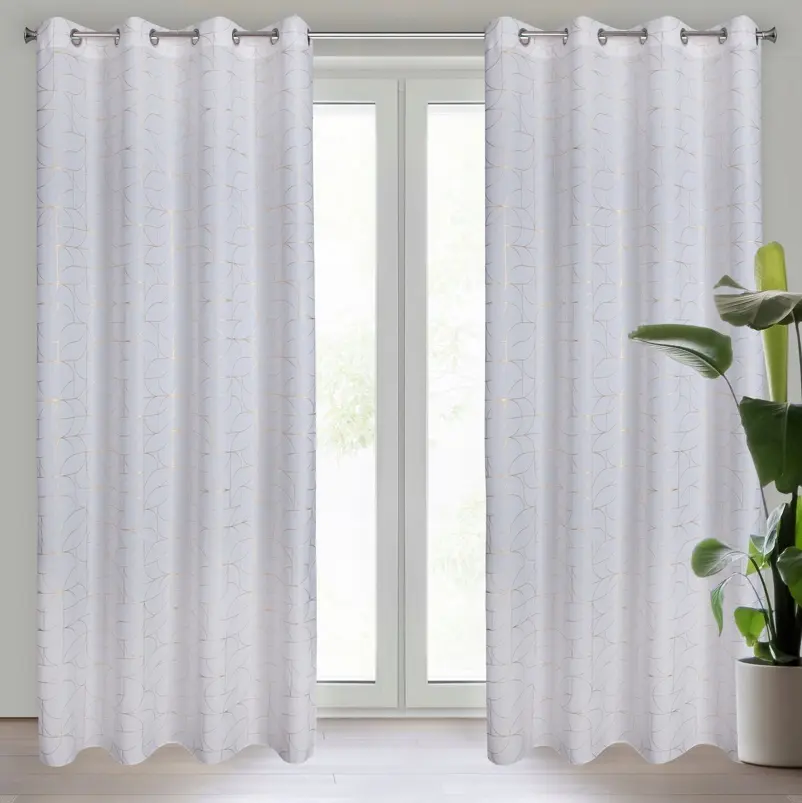 Elegantní závěs s jemným vzorem - bílá Šířka: 140 cm | Délka: 250 cm