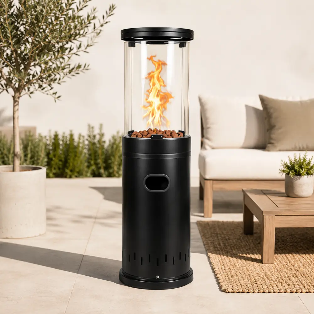 Plynový terasový ohřívač s lávovými kameny – 9 kW, 139 cm