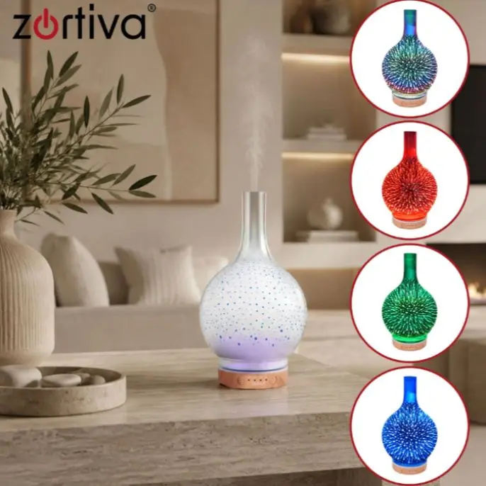 Ultrazvukový zvlhčovač vzduchu a aroma difuzér s LED osvětlením