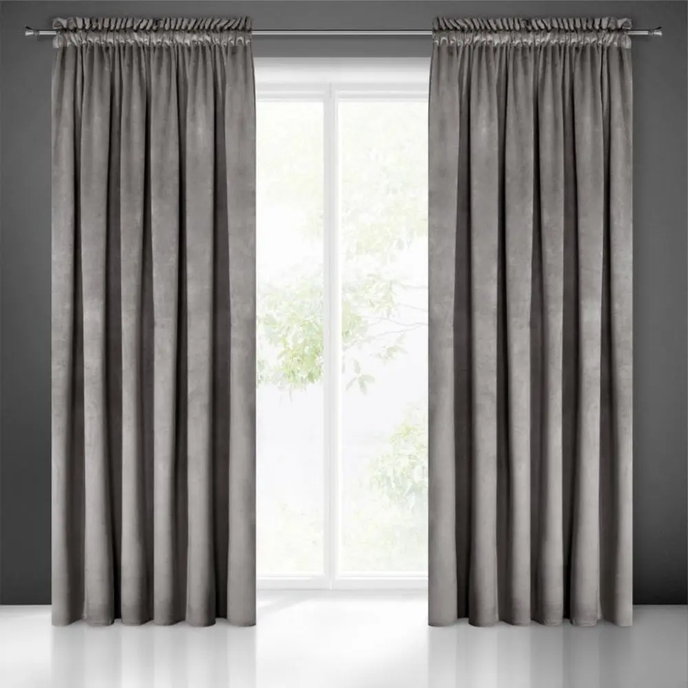 Dekorační závěs PIERRE CARDIN 300 šedá s řasící páskou 140x300 cm