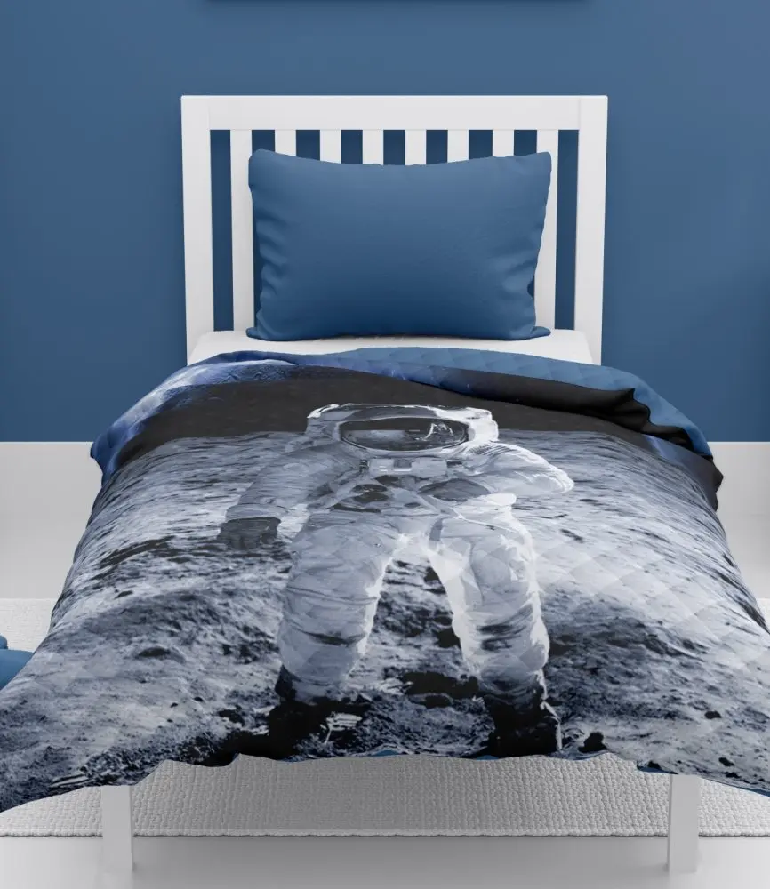 Dětský přehoz s astronautem Šířka: 170 cm | Délka: 210 cm