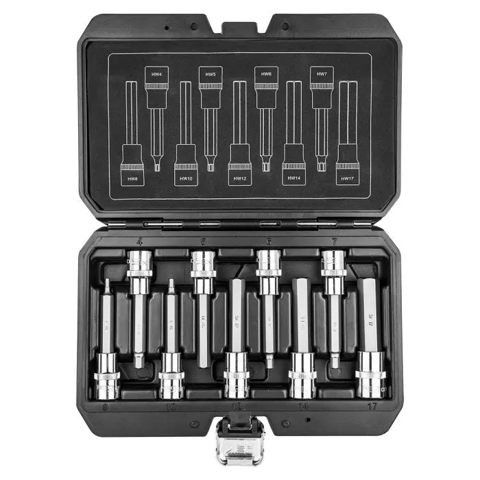 Sada 1/2" šestihranných bitů 100 mm 9 ks 08-706 NEO