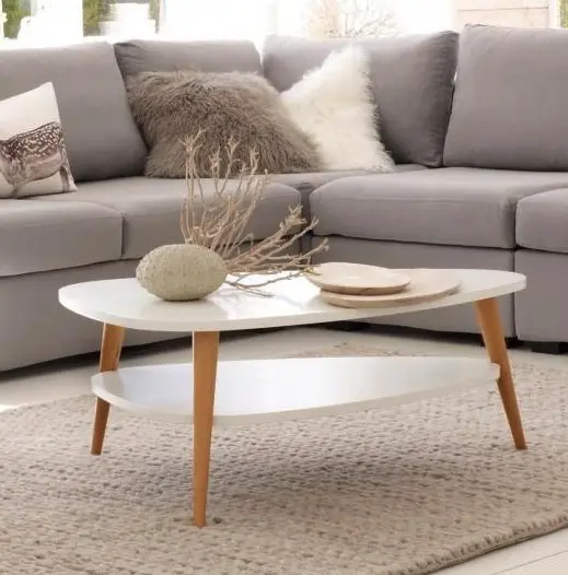 MODERNHOME Konferenční stolek NUVO bílý
