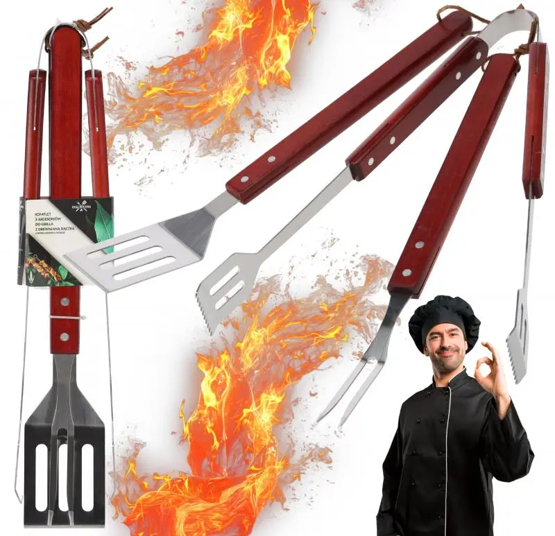 Sada 3 grilovacích nástrojů