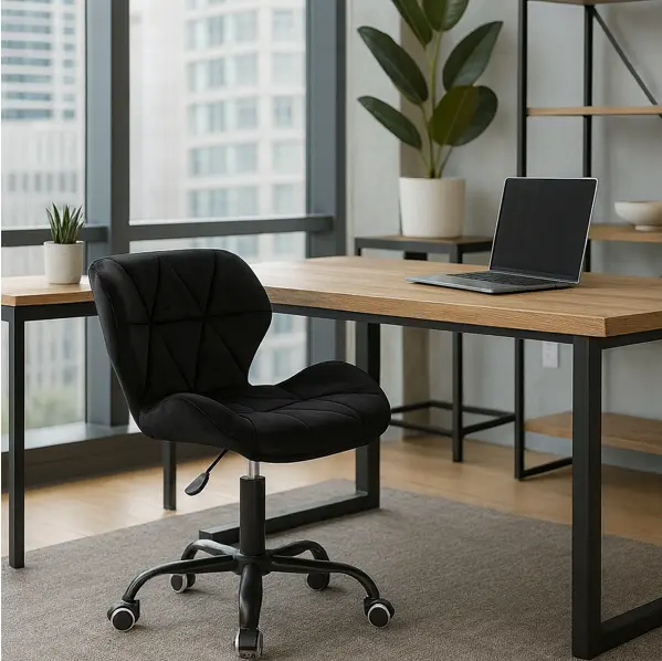 Ergonomická otočná kancelářská židle - sametová